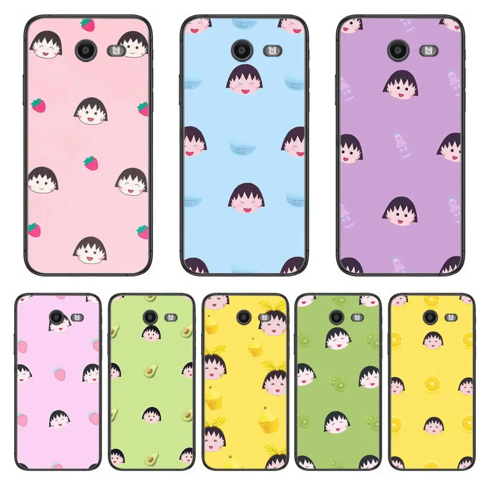 Милый мультяшный чехол Chibi Maruko-chan для телефона с изображением фруктов корпус Samsung
