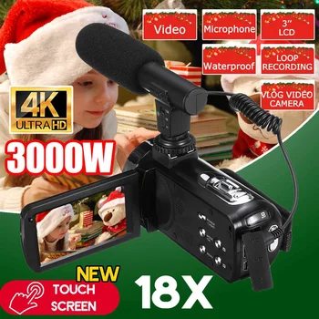 

3000W Pixel 4K HD Digital Touch Screen Camera Vlog Remoe Controller Touch Screen Video Professional CMOS Micro Camera