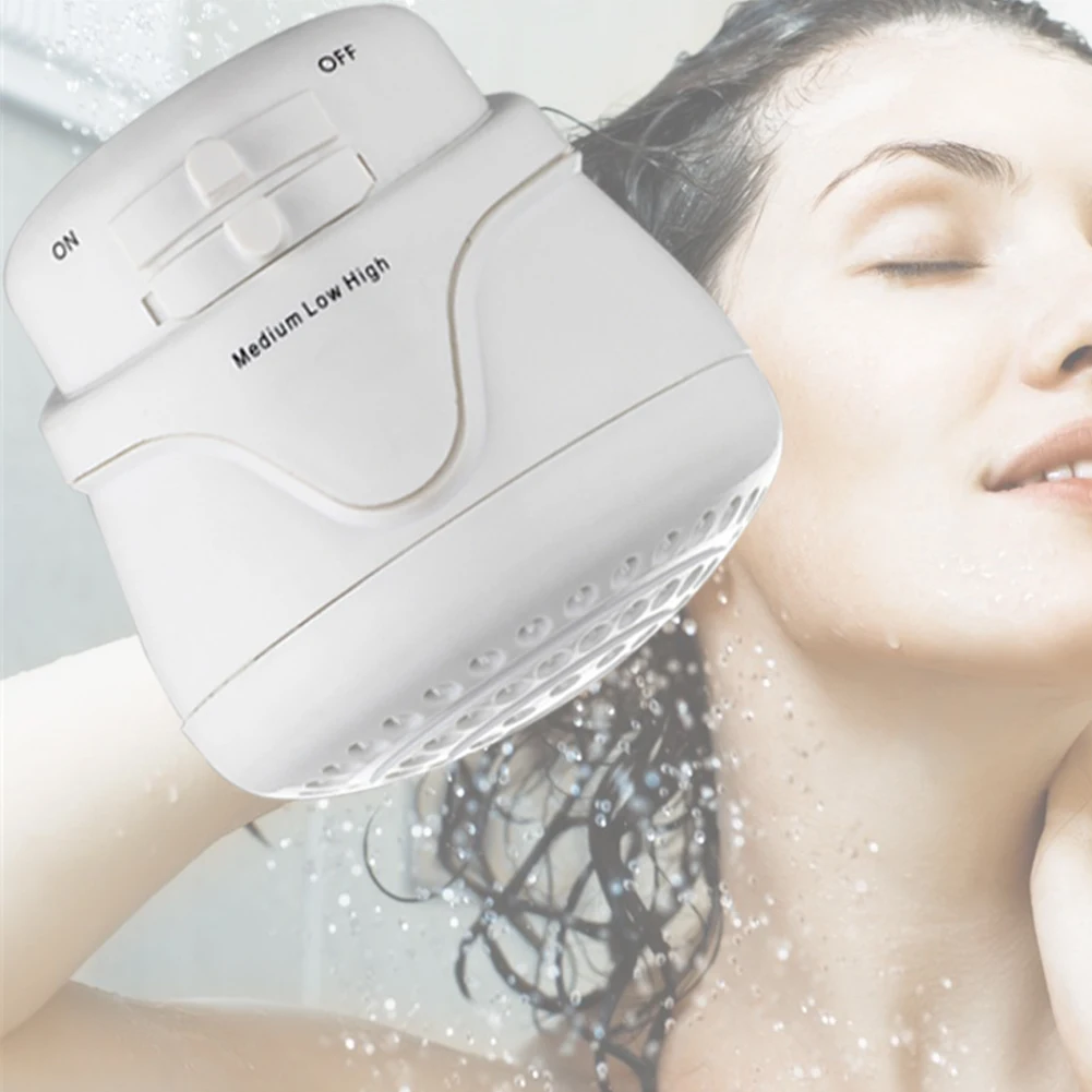 

Electric Hotel Home Water Output Portable Practical Bath Removable 3 Mode Temperature Control Instant Heater Warm Shower Head