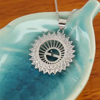 

Hot Party Promotion Pearl Pendant Mountings, Pendant Findings, Pendant Settings Jewelry Parts Fittings Women Accessories