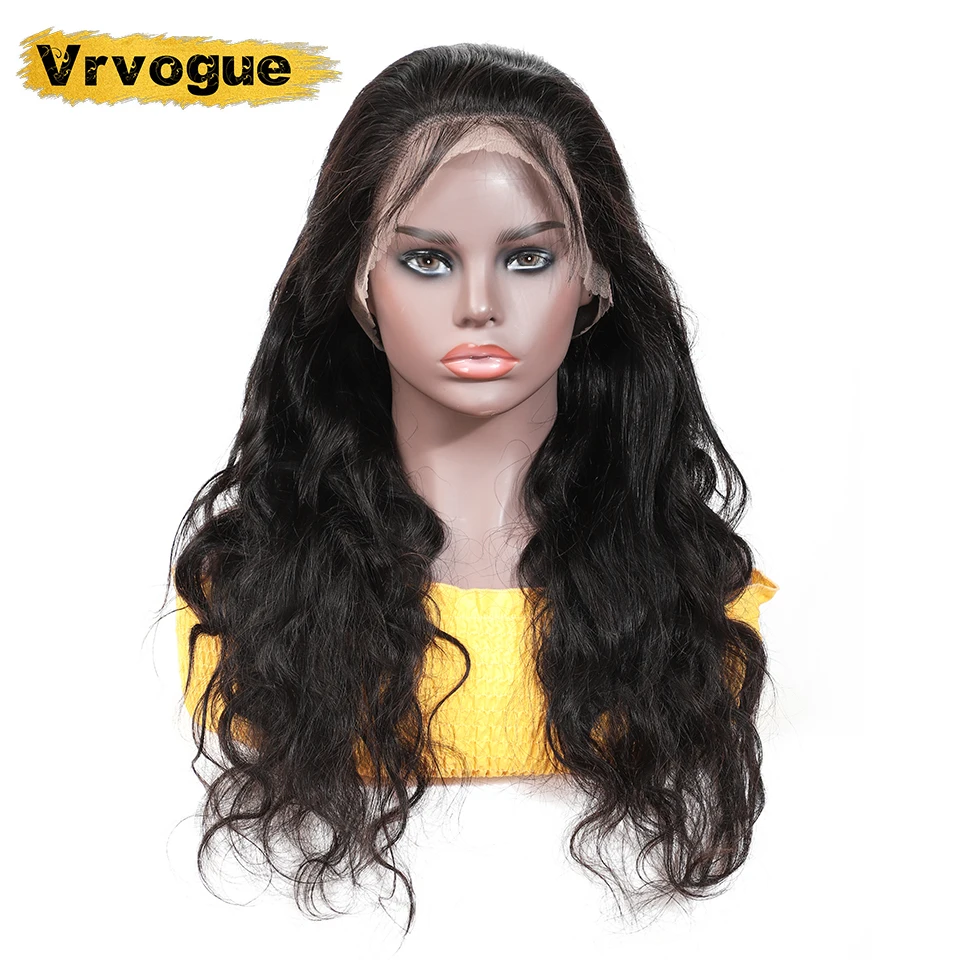 

Vrvogue 13x4 Lace Frontal Human Hair Wigs For Black Women 100% Brazilian Body Wave Remy Lace Frontal Wigs Pre Plucked Baby Hair