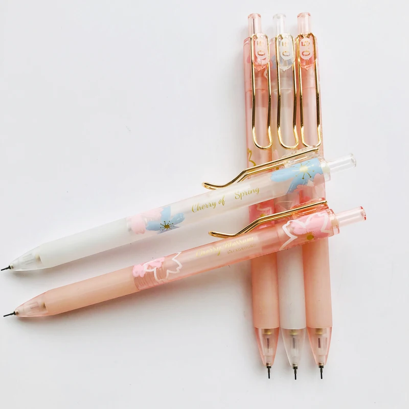 Lápiz mecánico de flor de cerezo rosa de alta calidad, 0,5mm, 1 unidad