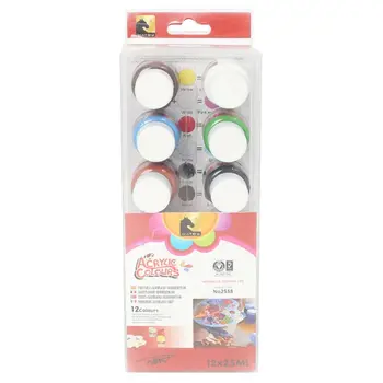 

Acrylic Paint Set 12 Colors Art Supplies Paints for Canvas Crafts Non Toxic Vibrant Colors Quick Dry Painting Supplies