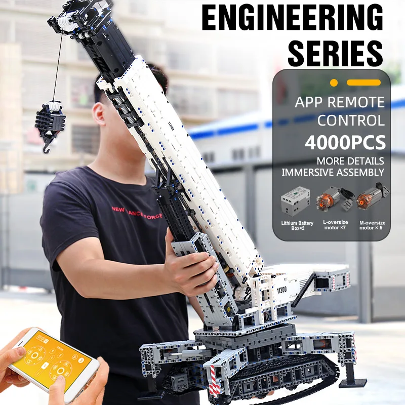 Yeshin Technic автомобильные игрушки совместимые с MOC 20920 APP Control для Liebherrs LTM 11200