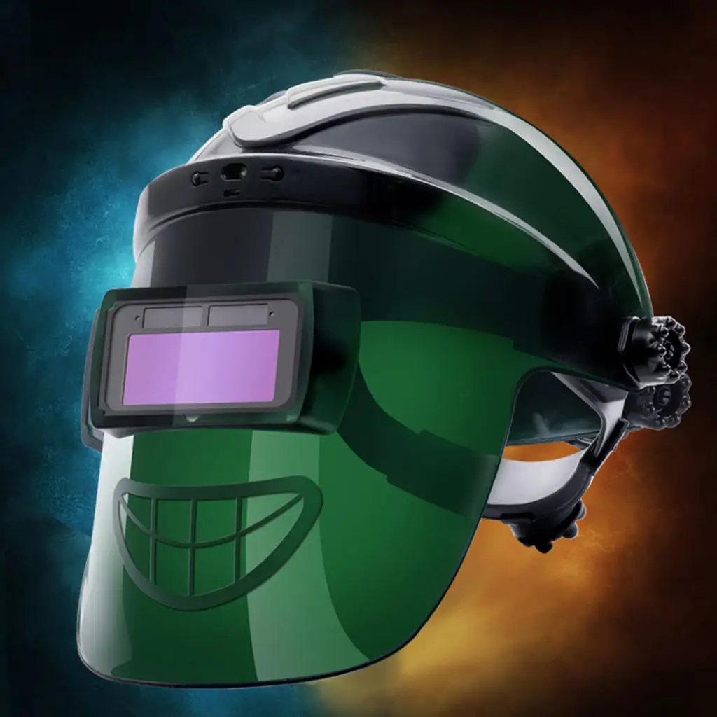 Size Adjustment Auto Darkening Welding Helmet External Led Light