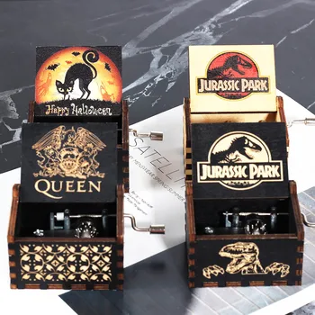 

Drop Shopping Wooden Carved Music Box Hand-cranked Musical Box Potter Theme Music Box Birthday Gift Christmas Gift Box Gift