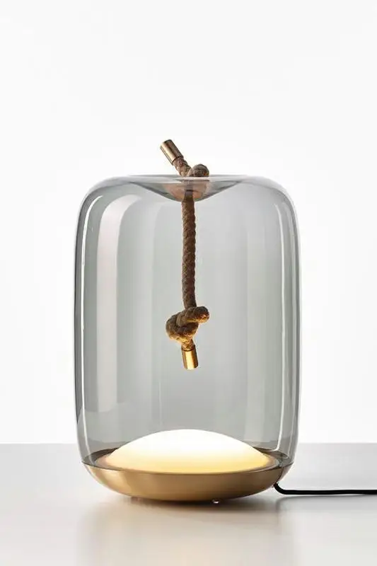 

Nordic glass table lamp living room simple art study designer model room villa bedside table lamp