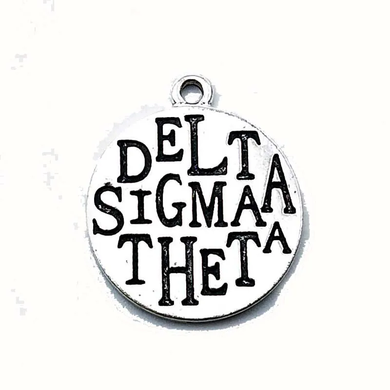 

Vintage Delta Sigma Theta Sorority Engraved Greek Letters Sorority Pendant Charm Jewelry