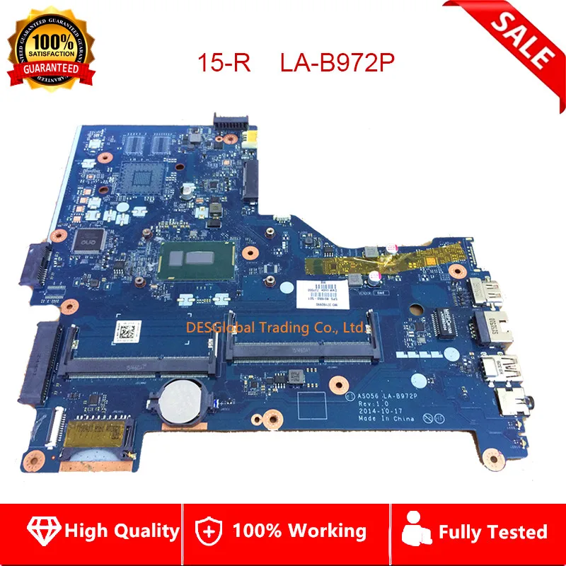 low cost  Mainboard For HP 15R 15-R210DX 15-R 250 Laptop Motherboard AS056 LA-B972P DDR3L 801860-501 SR23Z i3