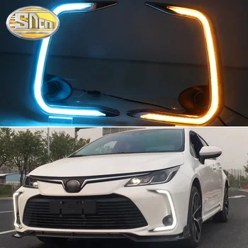 

For Toyota Corolla 2019 2020 Dynamic Start Sequential Yellow Turn Signal Night Blue Waterproof Car DRL LED Daytime Running Light