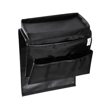 

WINOMO Sofa Armrest Organizer Couch Armchair Hanging Storage Bag for TV Remote Control Cellphone Magazine Books (Black)