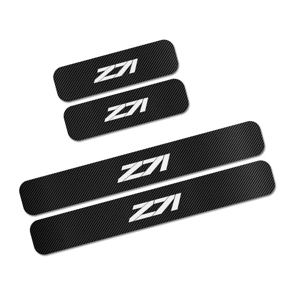 4 шт. для Chevrolet Lacetti Cruze Captiva Equinox Trax Impala Camaro Z71 Sonic Spark Sail Aveo наклейки на порог дверь автомобиля аксессуары - Название цвета: Z71