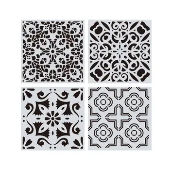 

16pcs/set Mandala Stencils DIY Drawing Template Wall Painting for Wood Tile Rock K1AB