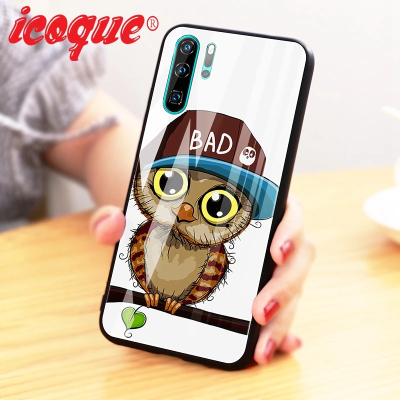 

Painted Tempered Glass Case For Huawei P30 P20 Mate 20 Pro Cover For Huawei P20 P30 Mate 20 Lite Case
