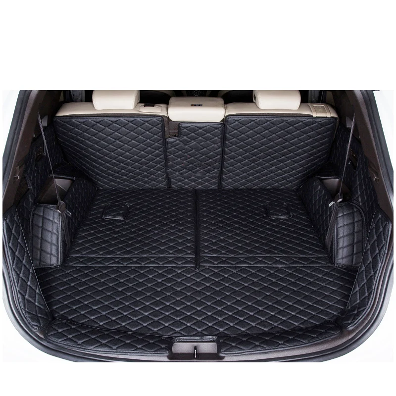 Кожаный коврик для багажника автомобиля hyundai santa fe грузовой вкладыш 2013 2014 2015 2016 2017