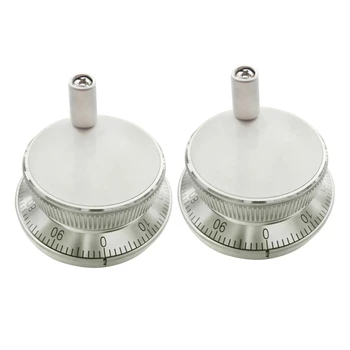 

2 PCS Hand Wheel Handle Kit 5V Manual Pulse Generator Cnc Machine Tool Rotary Encoder Electronic Hand Wheel,60mm & 80mm
