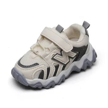 

2020 Spring Kid's Shoes Casuals Hook & Loop Mixed Colors Round Toe Neutral Flat Heels Air mesh Non-slip K002