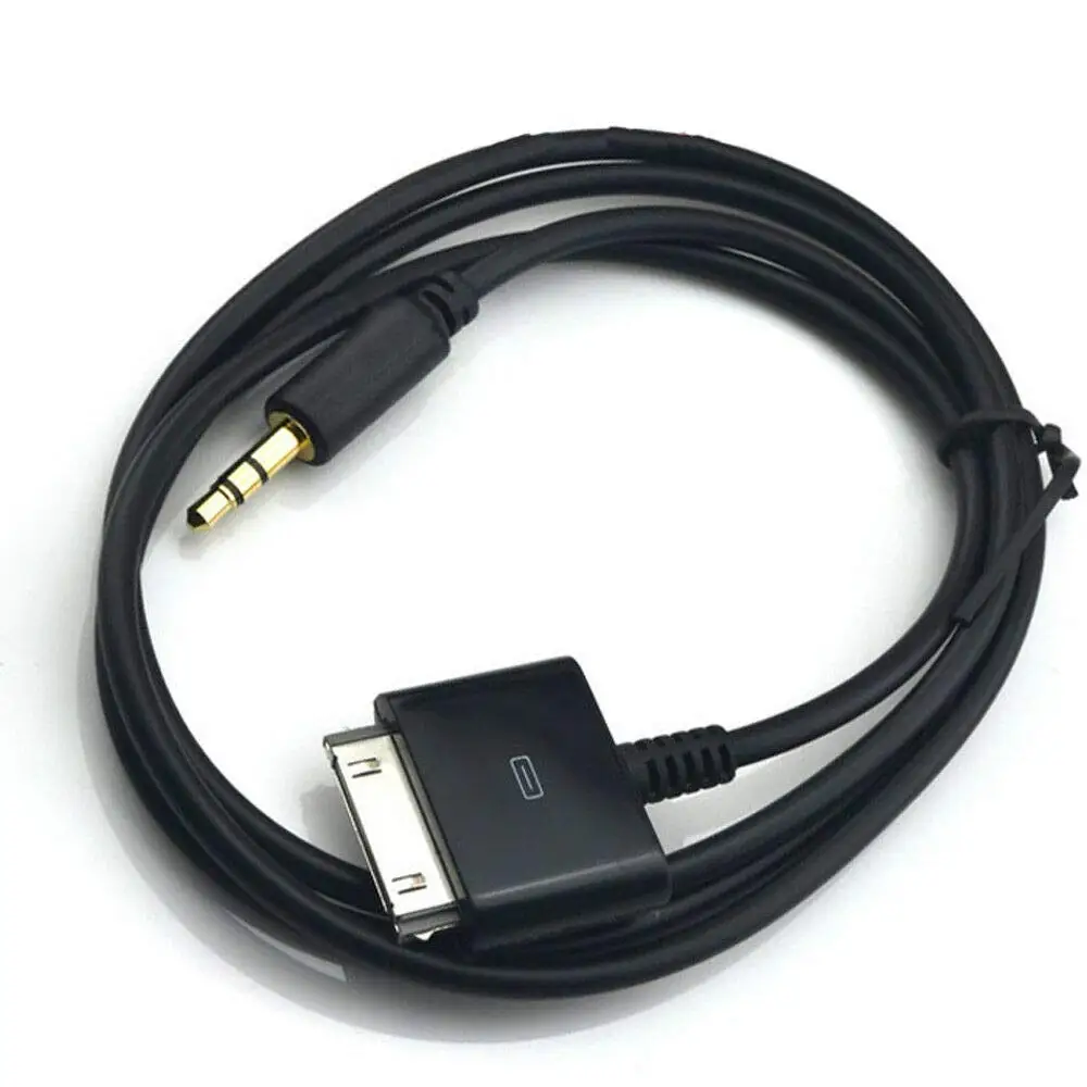 

30 Pin 30Pin Dock Connector Male to AUX 3.5mm Male Jack Car Stereo Auxiliary Line Out Audio Cable for Apple iPod iPhone iPad