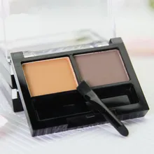 Тонкая Кисть для макияжа, бровей комплект 2 Цвет Водонепроницаемый тени для век Палитра теней для глаз Пудра для бровей, макияж, палитра, леди Красота Косметика Лидер продаж