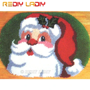 

Latch Hook Kits Make Your Own Rug Santa Clause Tapestry Crochet Cushion Mat DIY Carpet Rug Set Pre-Printed Canvas Hobby & Crafts