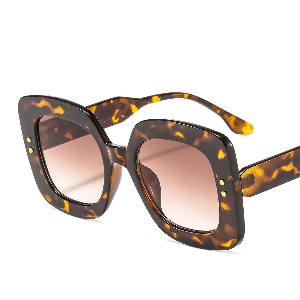 Leopard Роскошные брендовые классические ретро Квадратные Солнцезащитные очки Мужские Модные солнцезащитные очки дизайнерские сексуальные женские солнцезащитные очки okulary gafas de sol hombre - Цвет линз: Leopard