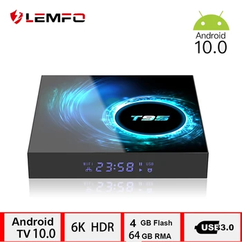 

LEMFO T95 Smart TV BOX Android 10.0 Allwinner H616 Quad Core 6K Wifi Media Player Google Youtube Netflix Set Top Box