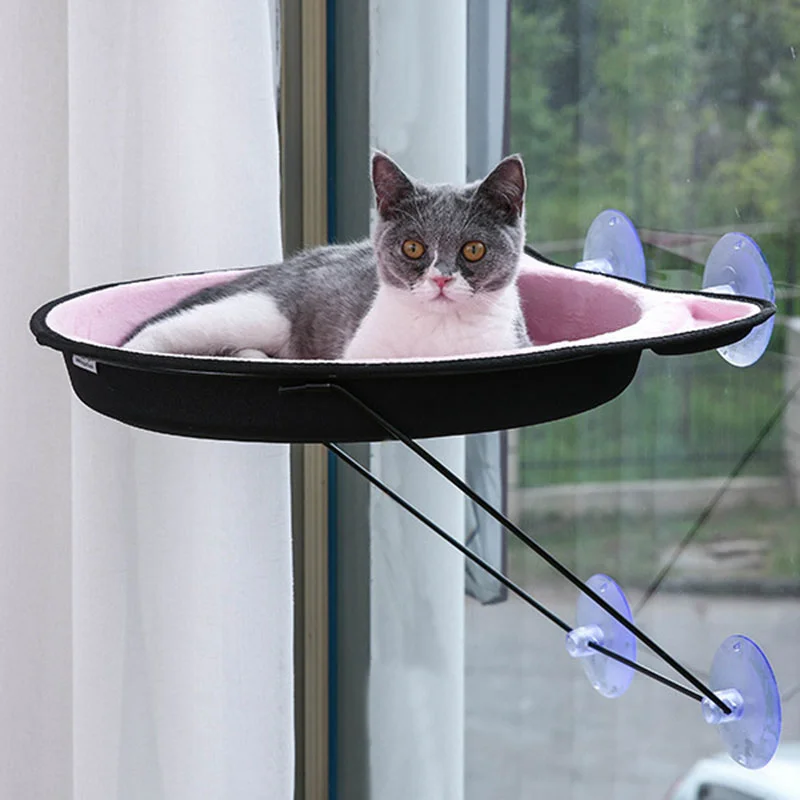 seguridad AUTUUCKEE Asiento de hamaca para ventana de gato cama grande para gatos y gatos ventosas de alta resistencia marco de malla lavable azul asiento de descanso 