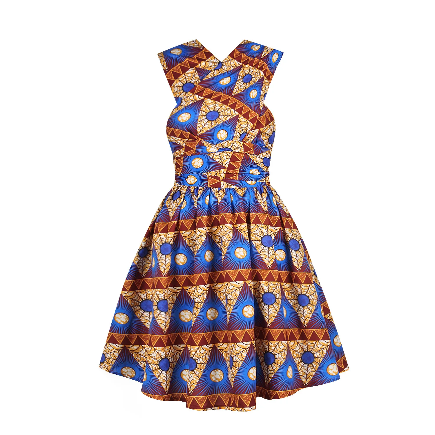 Robe africaine imprimé wax pour femme 72