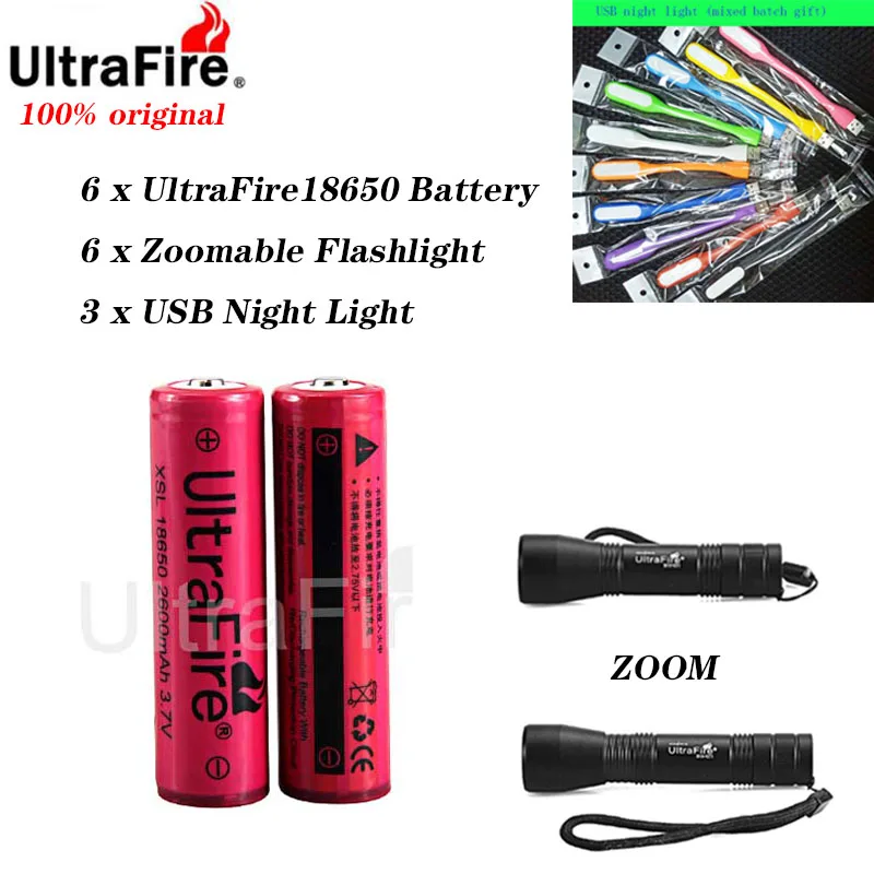 18650 bateria 2600 mAh 3,7 V bateria литиевый para XSL18650b 3400 mAh 3,7 V bateria de linterna. USB ночник