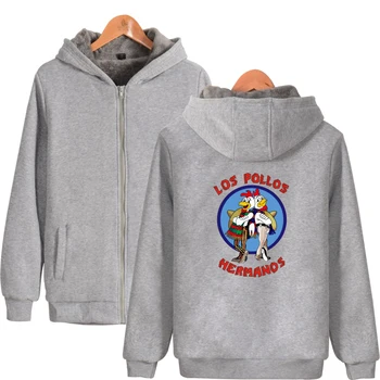 

Zipper Sweatshirt Simple Style Aikooki POLLOS BROTHERS Thicker Zipper Hoodies Men/Women Villus High Quality Outwear Thicken