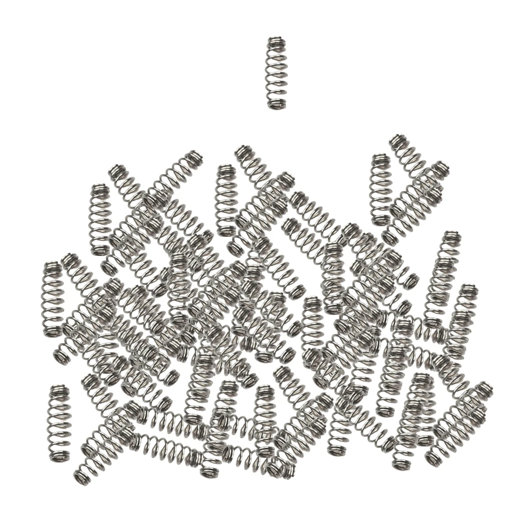 100x Barbed Hook Spring Stainless Steel Fishing Weedless Spring Accessories Centering Pin Spring Twist Locks Fishing Hook