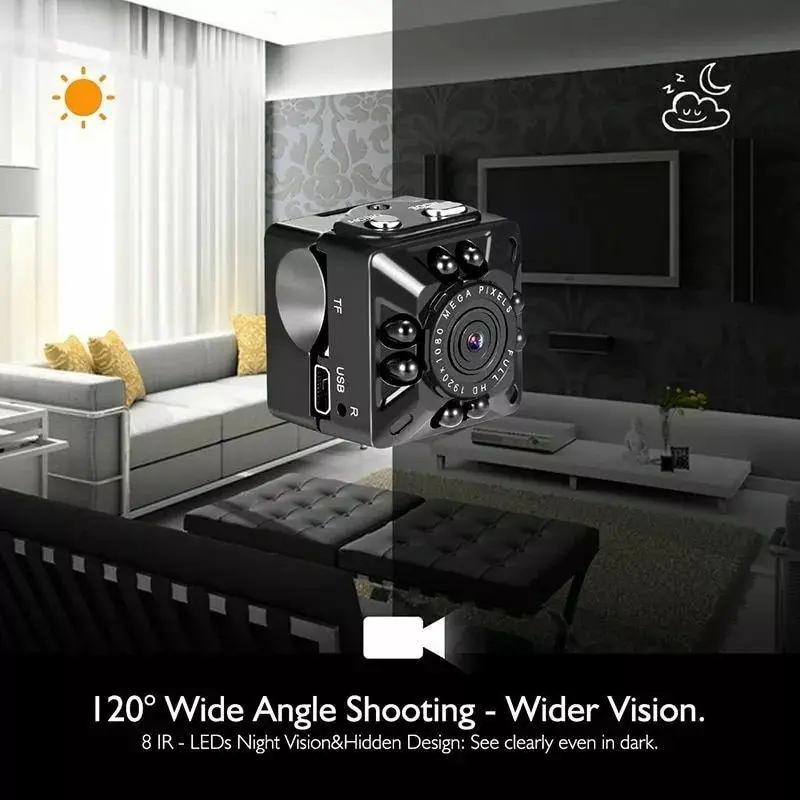SQ10 мини-камера, маленькая DV Cam 1080P HD IR ночного видения, обнаружение движения, портативная спортивная видеокамера для езды на автомобиле, запись