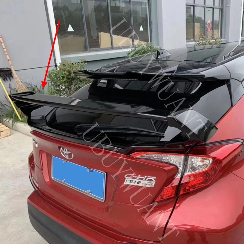 

For CHR Spoiler 2018-2019 Toyota CHR C-HR ROOF Spoiler FD2 ABS Material Car Rear Wing Primer Color Rear Spoiler