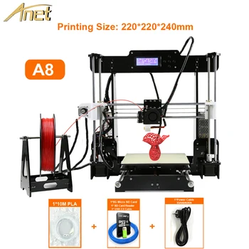 

Anet A8 3d printer High precision Extruder Nozzle 3d printer DIY Kits with Filament stampante 3d Drucker