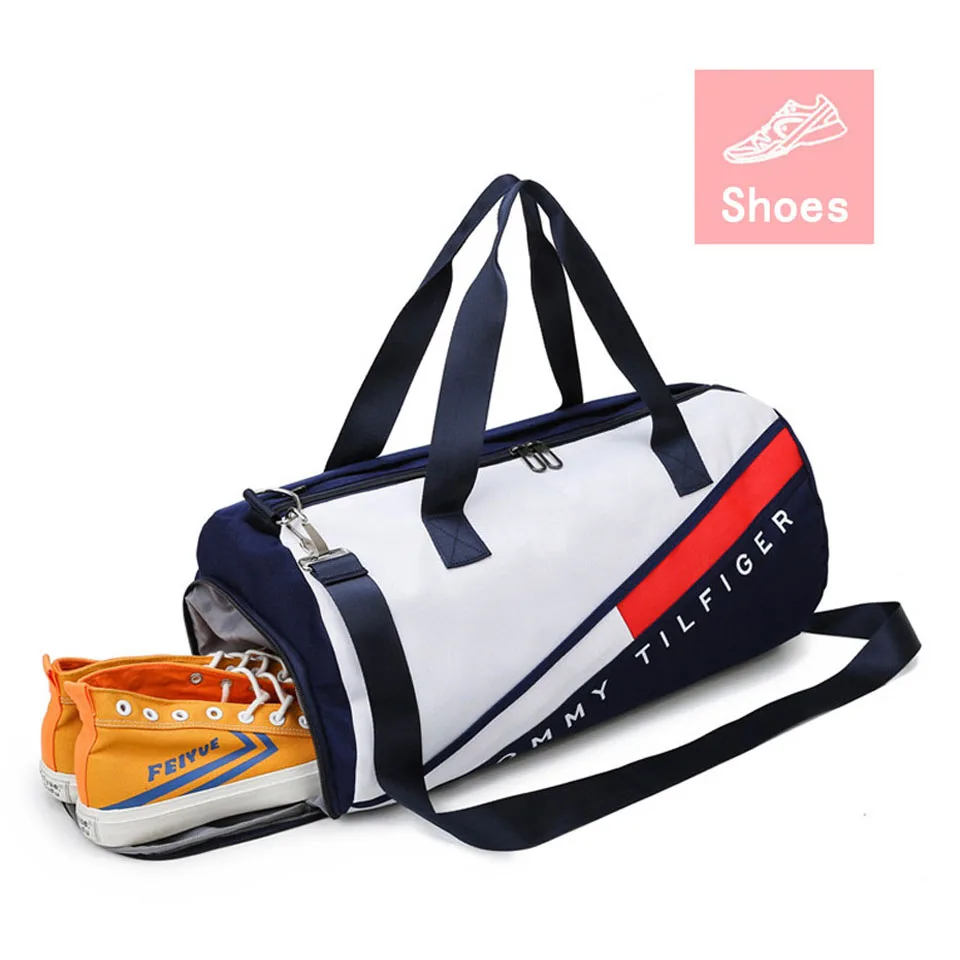 

Gym Bags Women Sports Gym Fitness Bag Men Outdoor Waterproof Training Travel Yoga Mat Handbag Sport Bag with Shoes Compartment