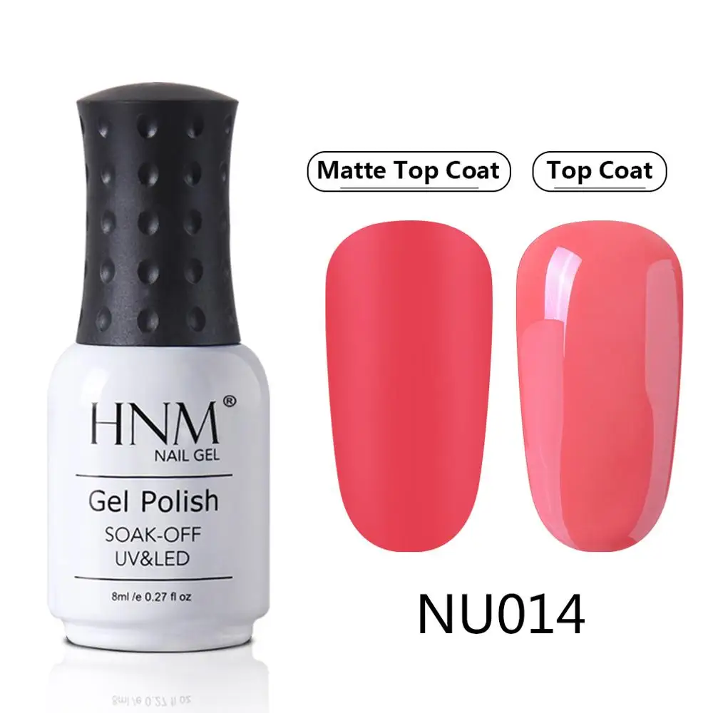 HNM розовый матовый эффект гель лак для ногтей нужно матовое верхнее покрытие Базовый Топ Полупостоянный УФ светодиодный гибридные Лаки гель лак - Цвет: NU014