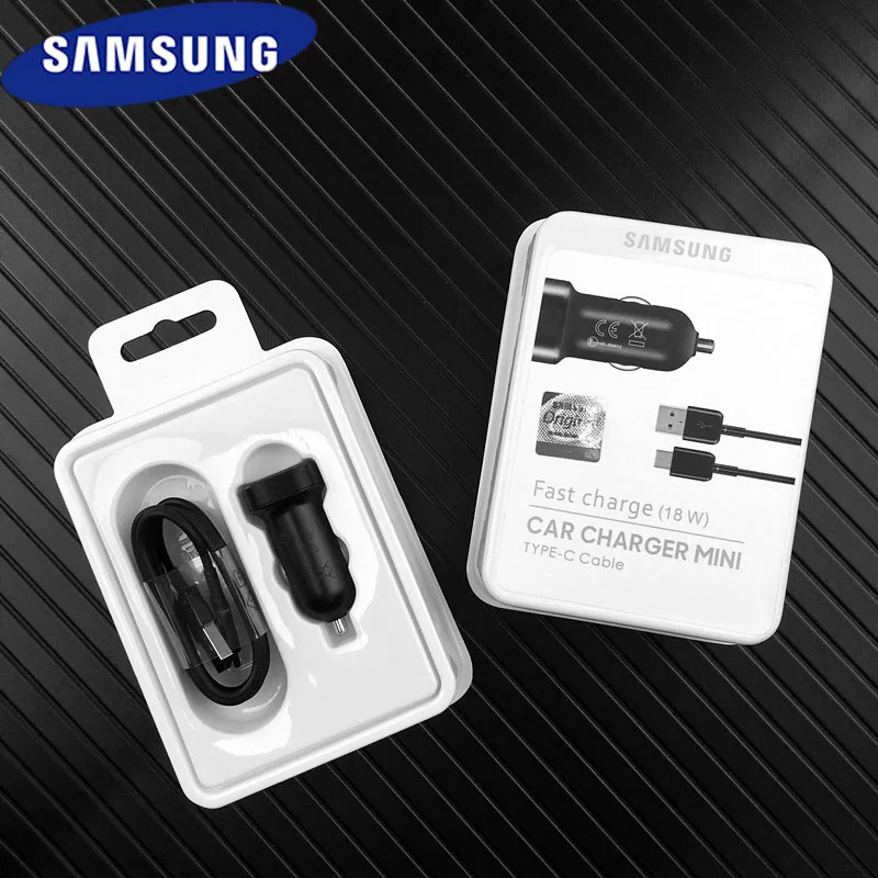 Оригинальное автомобильное зарядное устройство Samsung 18 Вт 9 В 2 А быстрый разъем