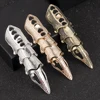 2022 NEW Fashion Cool Men Boys Punk Gothic Rock Scroll Joint Armor Knuckle Metal Full Finger Rings Gold Cospaly DIY Rings ► Photo 2/6