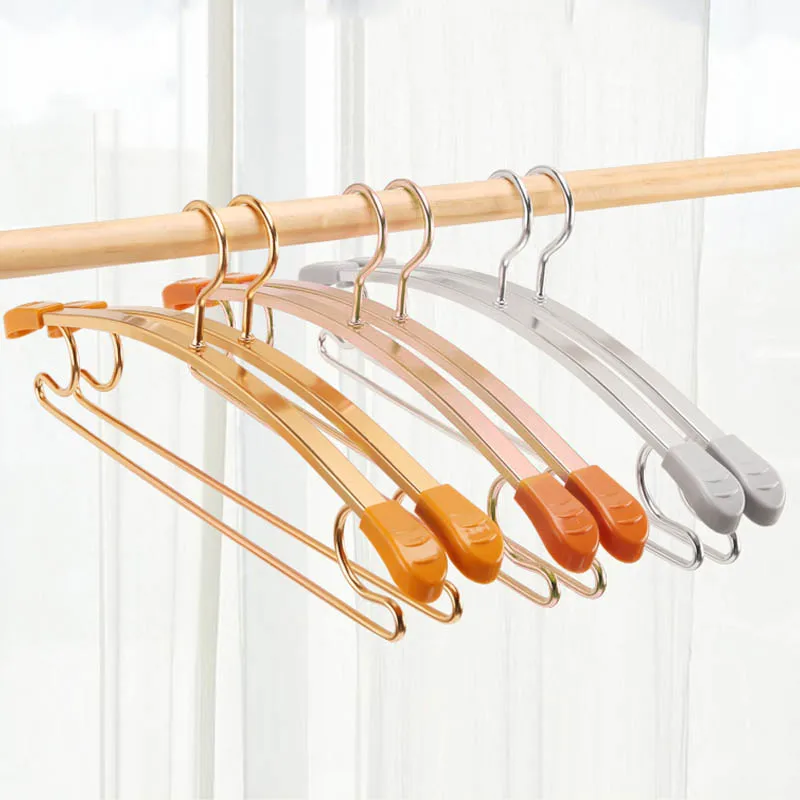 

5pc Metal Clothes Storage Hanger Aluminum Alloy Child Adult Coat Non-Slip Traceless Rack Shirt Winter Coat Drying Hangers