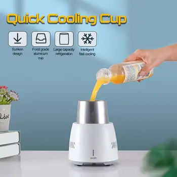 

Smart Quick Cooling Cup Portable Beverages Cold Refrigeration Aluminum Alloy Double-sided Exhaust Silicone Non-slip Mats