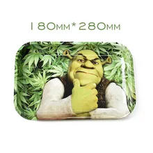 Tinplate Metal Tobacco Rolling Tray Storage Plate Discs For Smoke Bob Marley Weed Herb Grinder Cigarette Container Tray Ashtrays