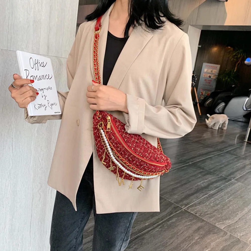 

New Style Women Chain Shoulder Bag Chest Pack Vintage Crossbody Bag Purses