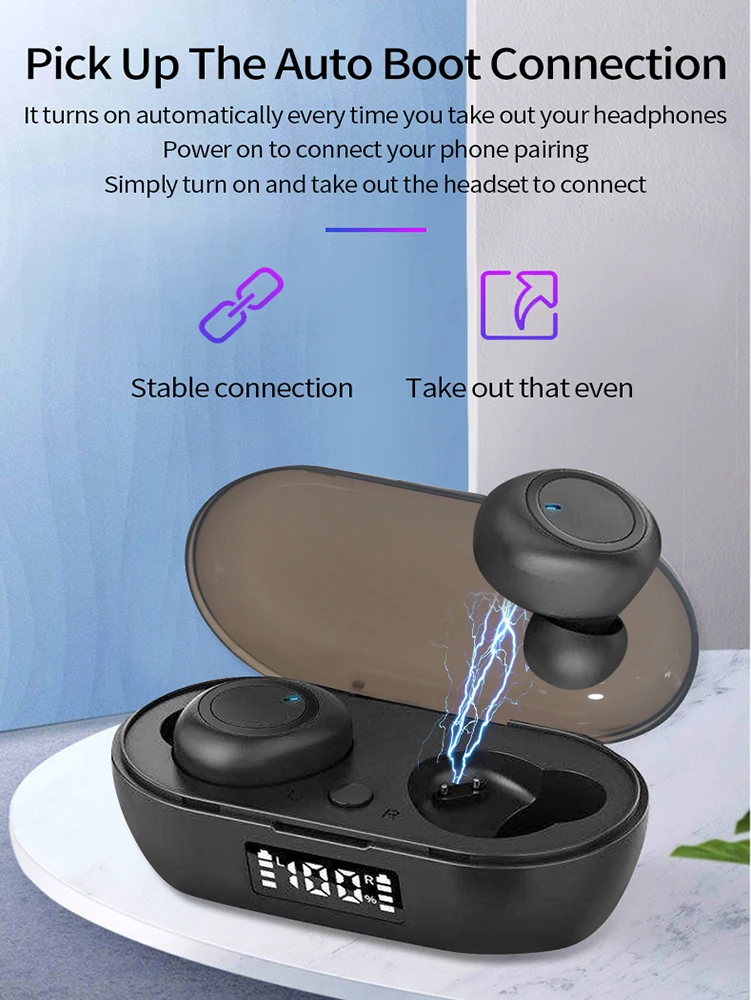 TWS Wireless Earphones Bluetooth 5 0 Headphones IPX7 Waterproof Earbuds LED Display HD Stereo Built in Mic For Xiaomi IPhone