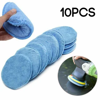 

10pcs Sponge Set Car Washing Polishing Pad Waxing 4.7 Inch Accessories
