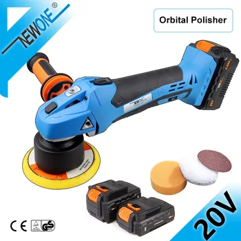 

20V Dual Action Orbital Polisher DA Car Polishing Tool Variable Speed Sander Buffing Waxing Machine 125mm M10 Sanding Pad NEWONE