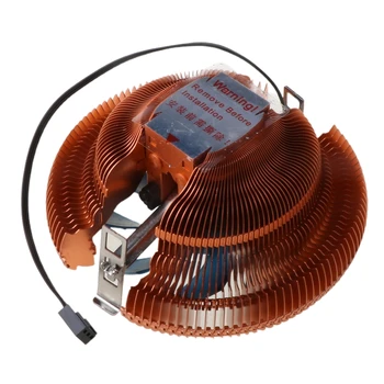 

Temperature Control Mute Copper PC CPU Cooler Cooling Fan for amd 754 775