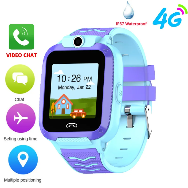 Детские Смарт-часы, 4G, gps, Wi-Fi, отслеживание видео звонков, водонепроницаемые, SOS, голосовой чат, детские часы Q51 для маленьких мальчиков и девочек, умные часы