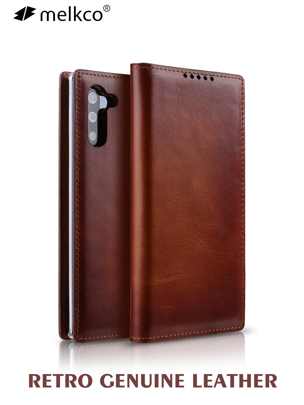 

Genuine Leather Wallet Flip Case for Samsung Galaxy Note10+ Plus Luxury Business High-end Real Cowhide Cases for Note 10 Cover