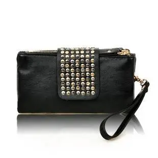 

Ue6 Nail Handbag Scholar Evening Bag WOMEN'S Bag Clutch Europe And America 2019 New Style Clutch Rivet Wear-Resistant Large Capa