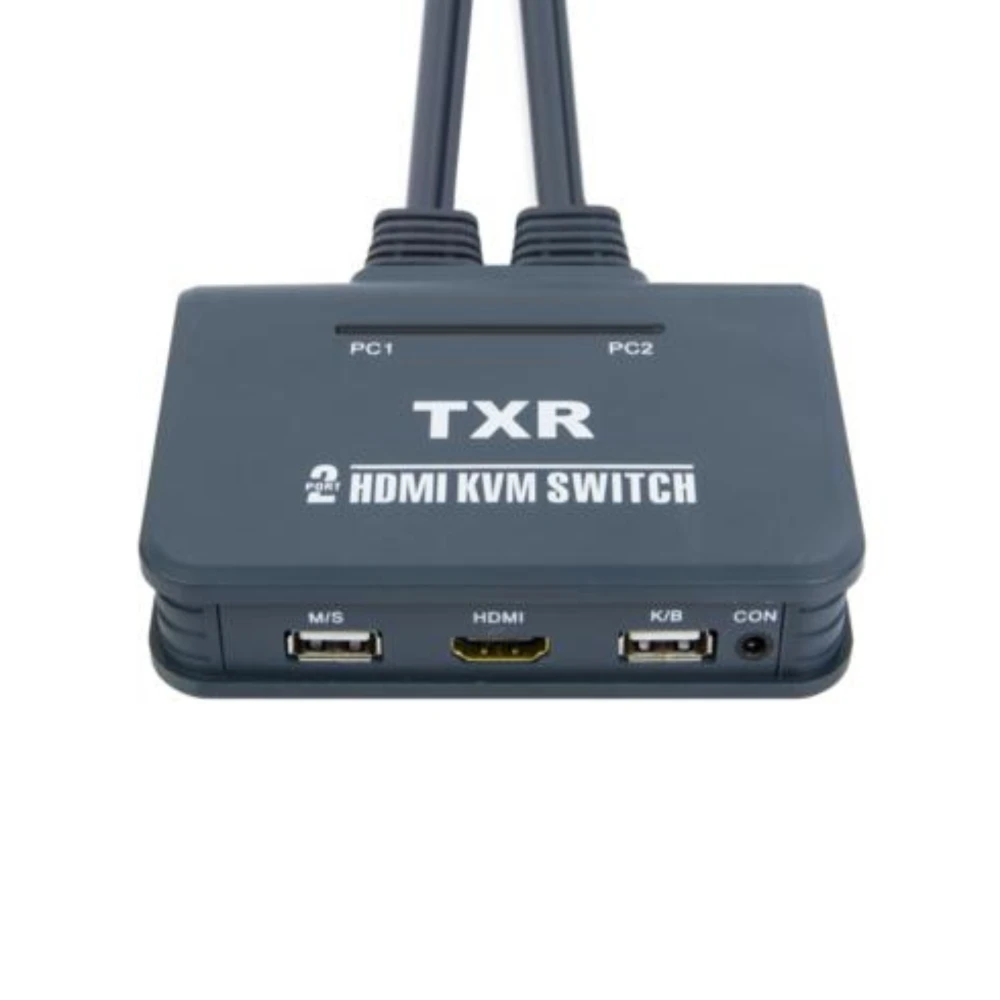 Коммутатор Dvi Kvm 2 порта Usb 0 в 1 с аудио видео кабелем для монитора клавиатуры мыши